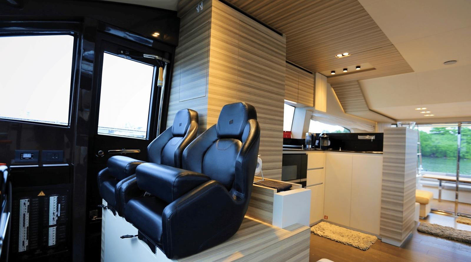 a room with a chair and a desk aboard 2020 FERRETTI 670 Yacht for Sale