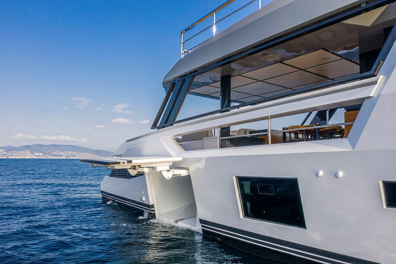 a boat on the water aboard ARCADIA SHERPA 80 Yacht for Sale