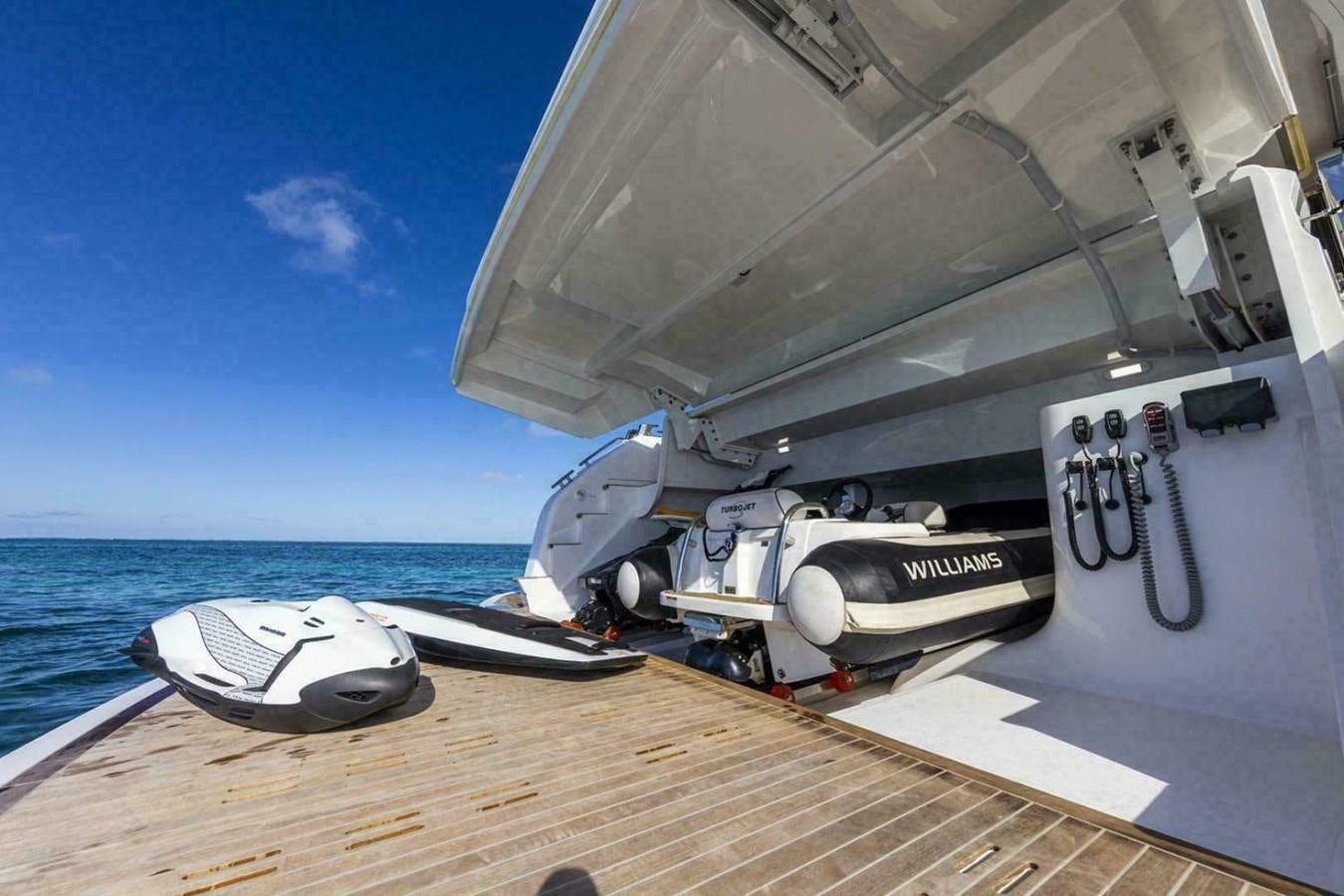a boat on the water aboard PEARL 72 INDULGENCE Yacht for Sale