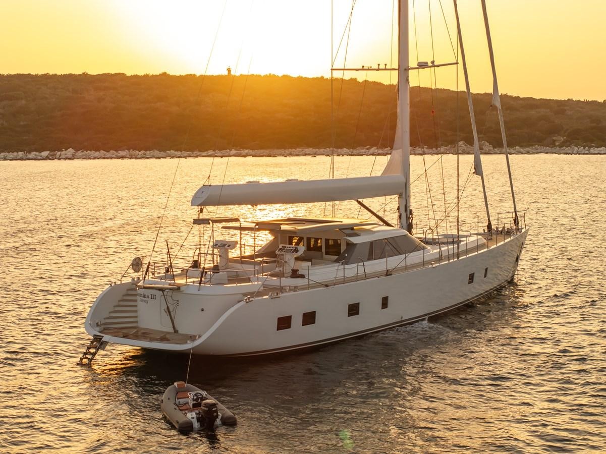 a boat in the water aboard JASMINA III Yacht for Sale