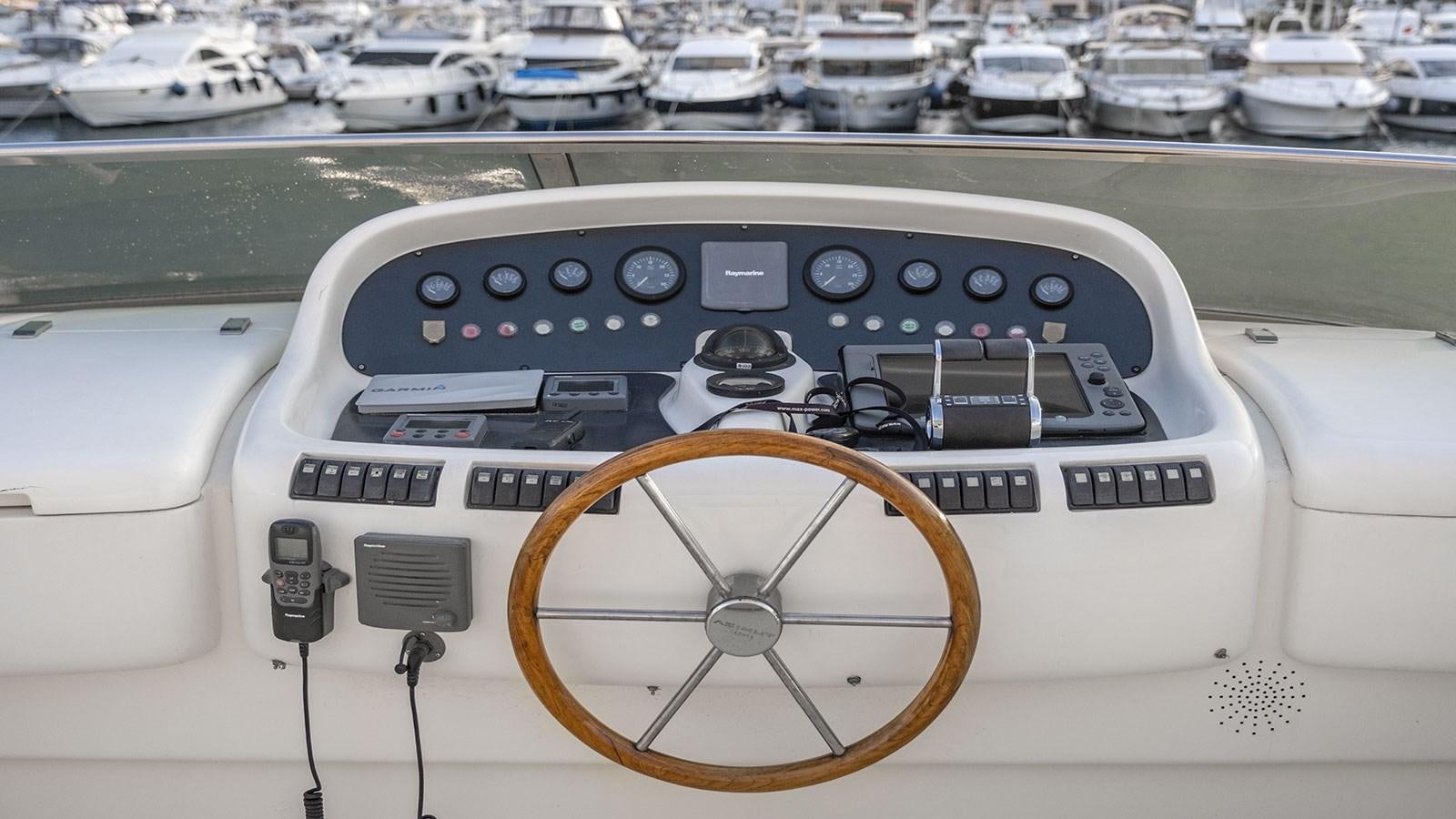 a video game console on a table aboard TITAN Yacht for Sale