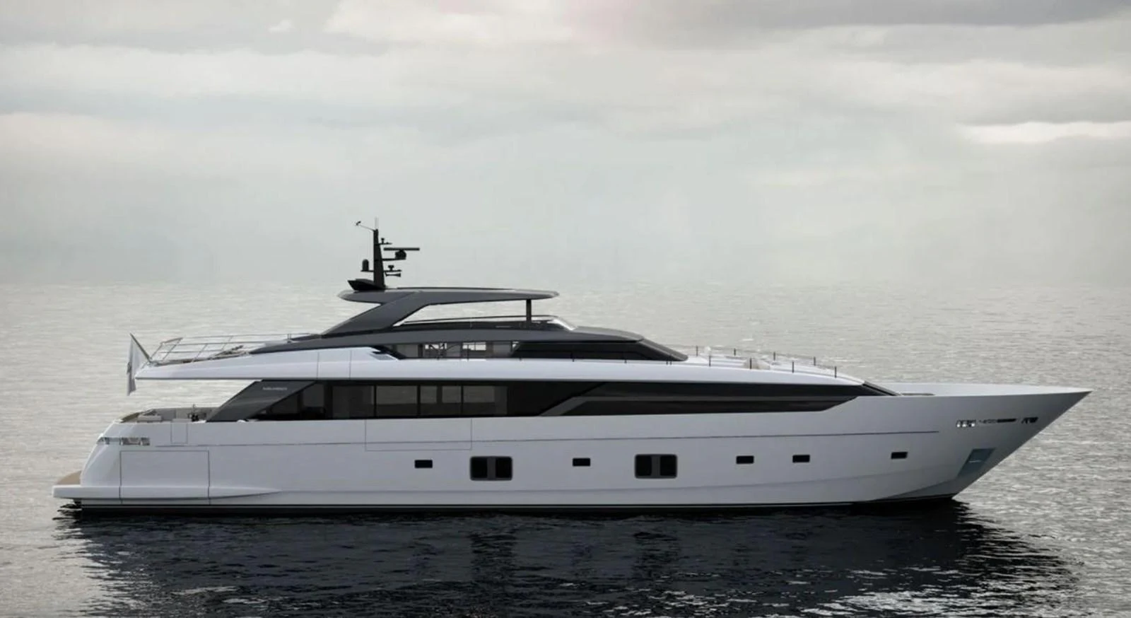 a white yacht in the water aboard STELLA Yacht for Sale
