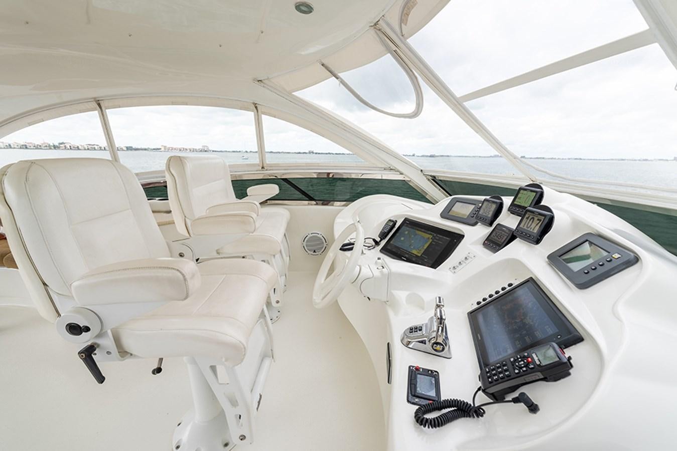 inside of a white airplane aboard BODACIOUS VI Yacht for Sale