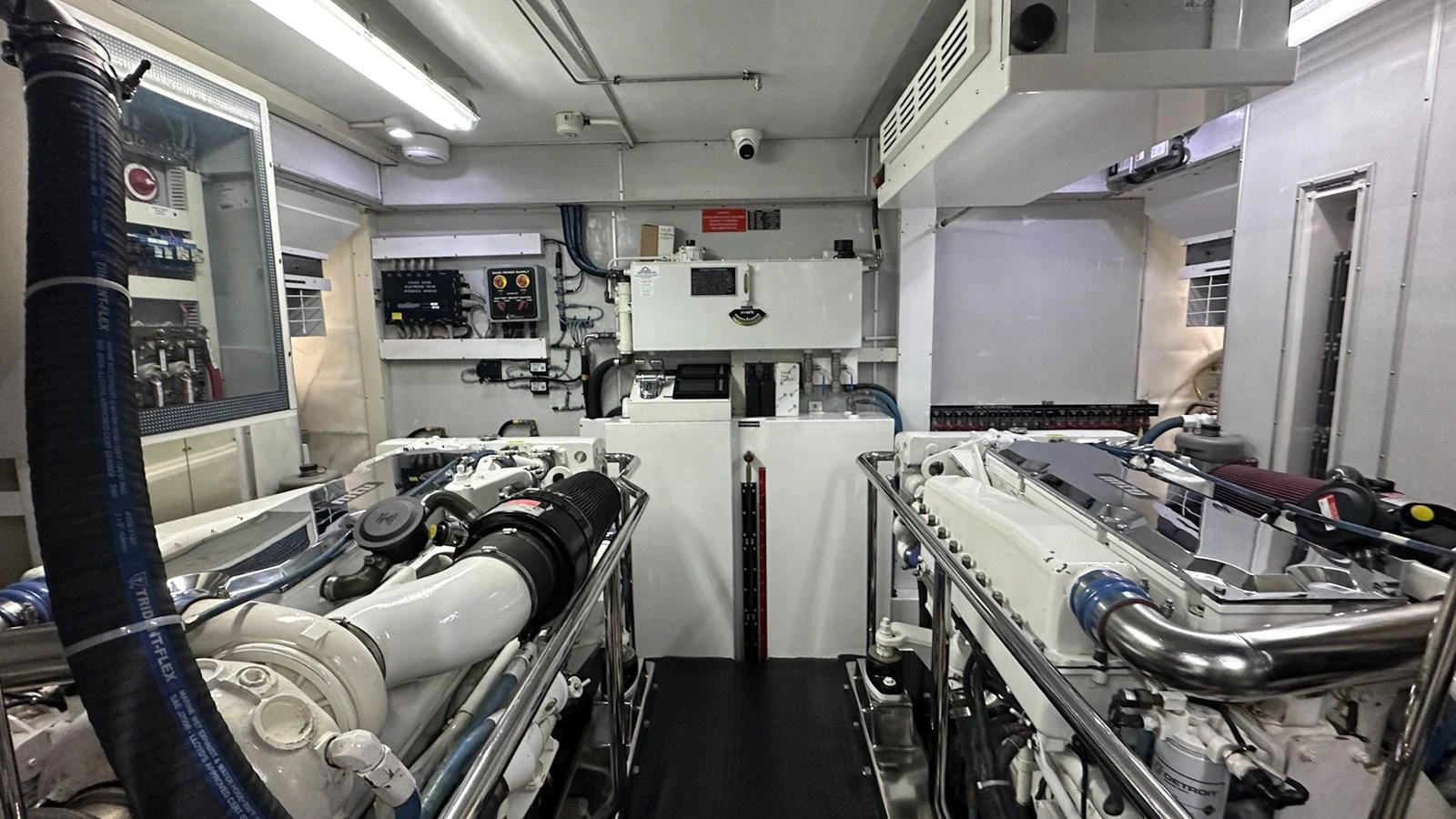 a room with machinery aboard SALVATOR II Yacht for Sale