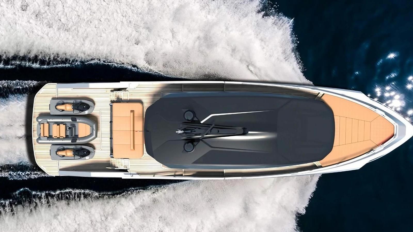 a car driving through the snow aboard VENTO 85 X-ONE Yacht for Sale