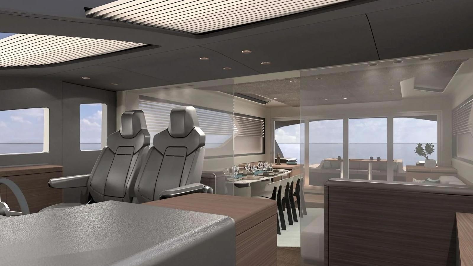 inside of a vehicle aboard VENTO 85 X-ONE Yacht for Sale