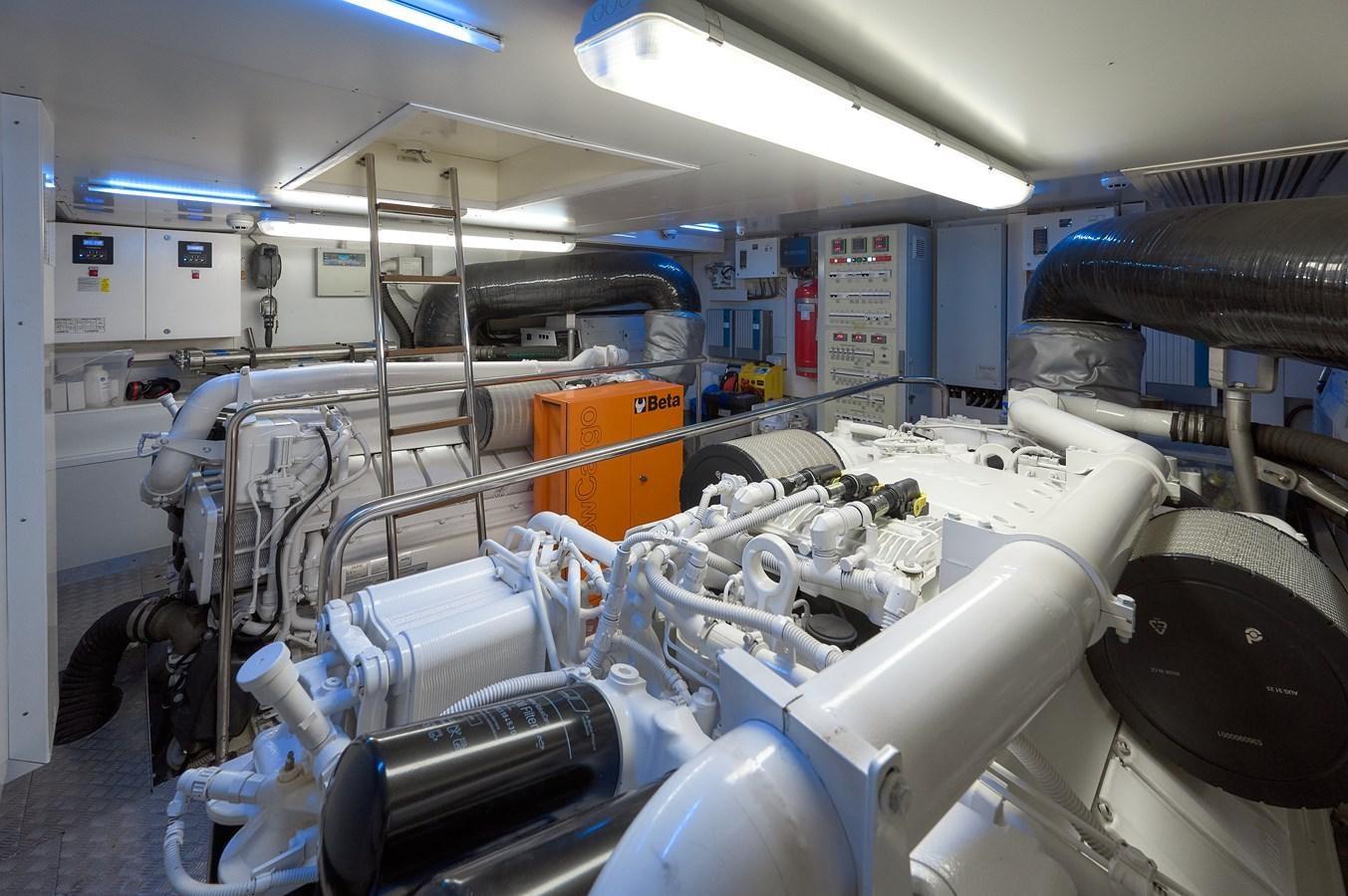 a room full of machinery aboard DAMARI Yacht for Sale