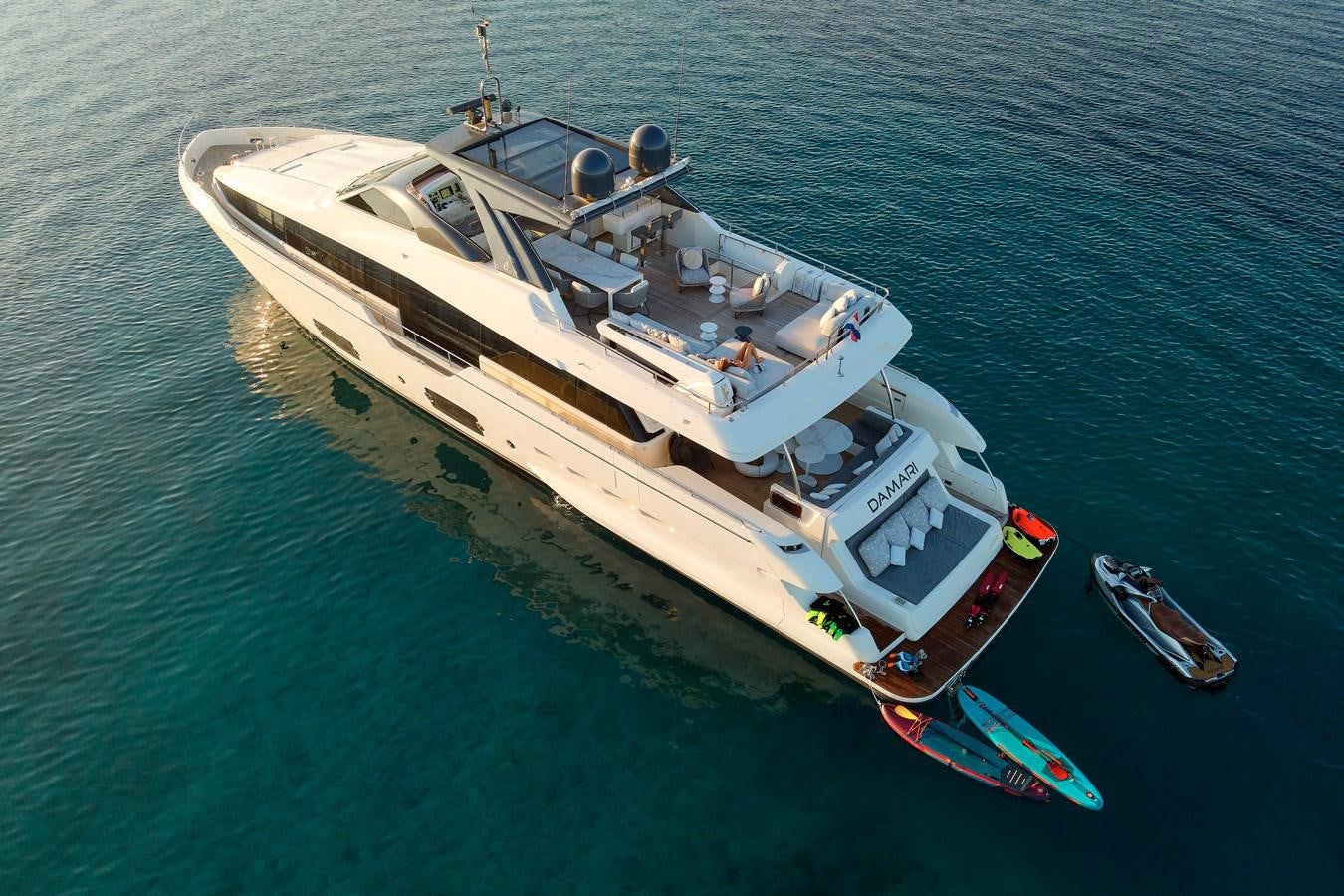 a large ship in the water aboard DAMARI Yacht for Sale