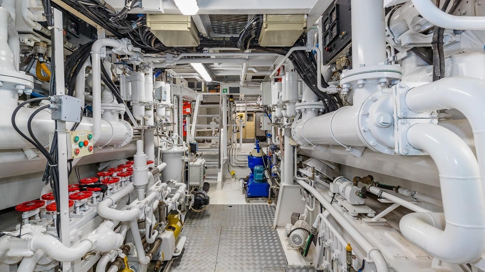 a room with machinery aboard BELLA Yacht for Sale