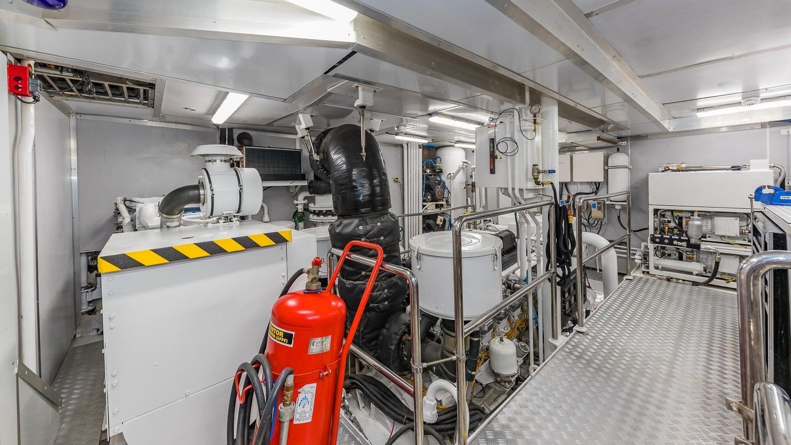 a room with machinery and equipment aboard BELLA Yacht for Sale