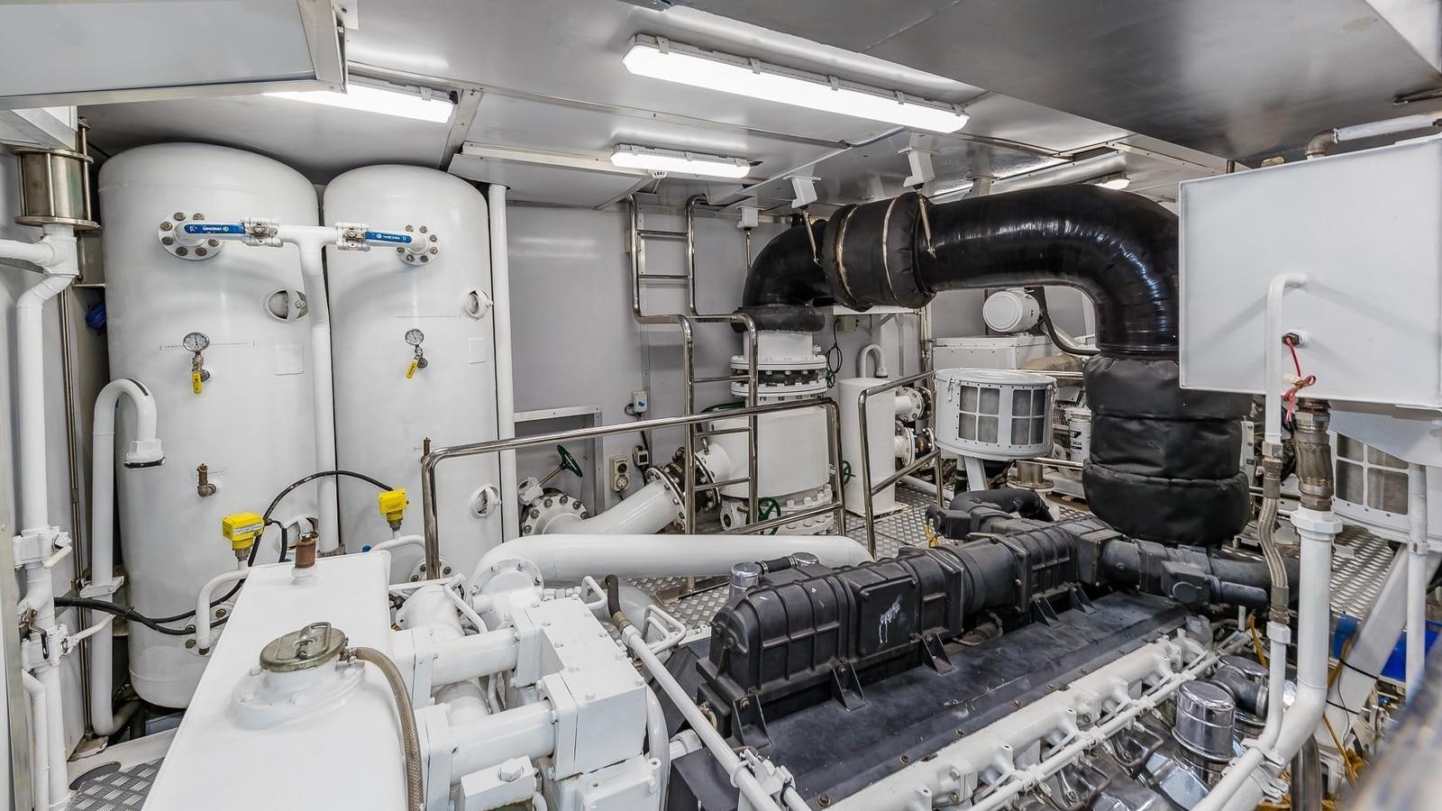 a machine in a factory aboard BELLA Yacht for Sale