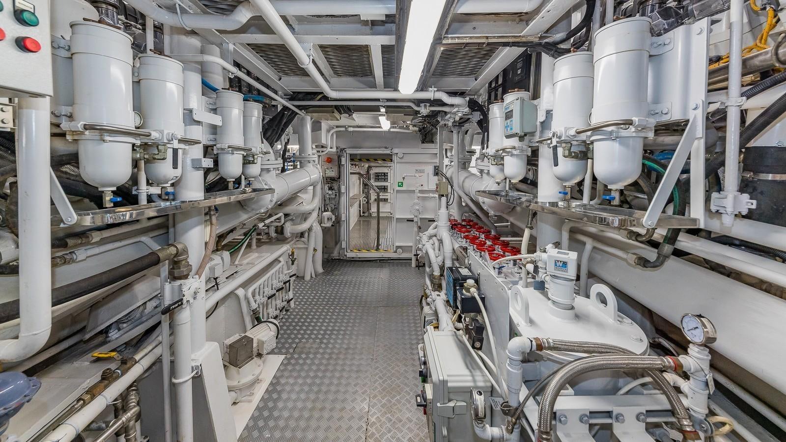 a room with machinery aboard BELLA Yacht for Sale