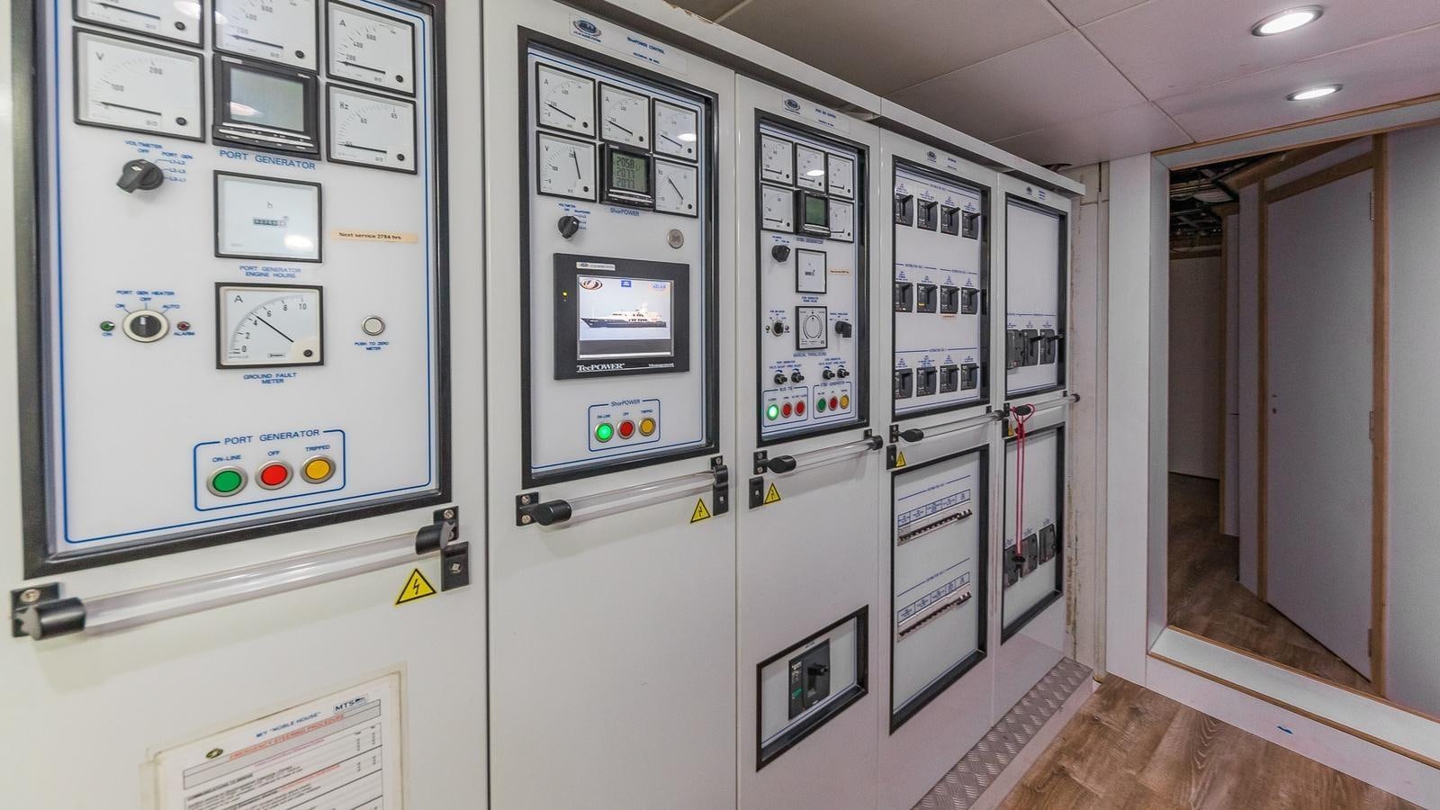 a room with several computer servers aboard BELLA Yacht for Sale