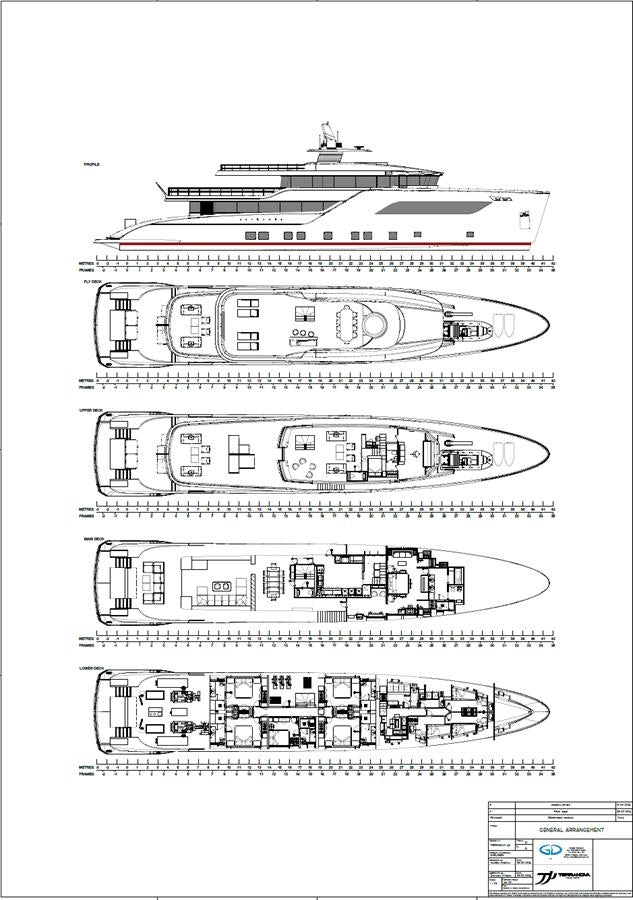 diagram aboard TERRANOVA 45 Yacht for Sale