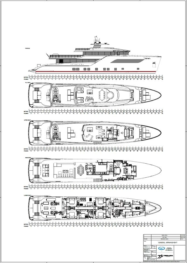 diagram aboard TERRANOVA 45 Yacht for Sale