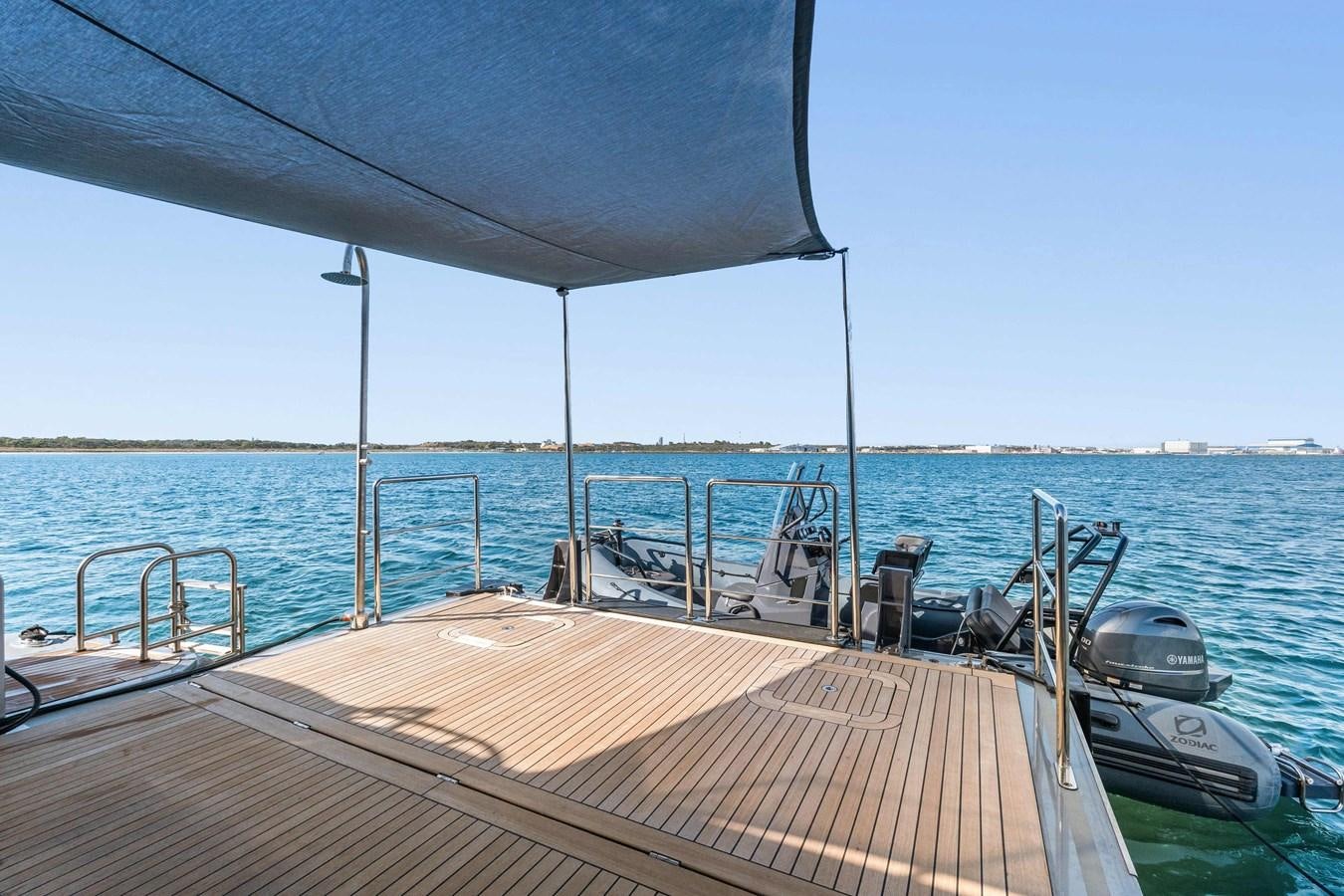 a boat on the water aboard GLOBAS Yacht for Sale