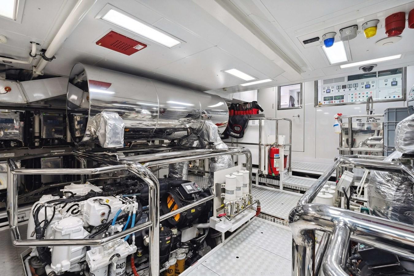 a room with machinery aboard GLOBAS Yacht for Sale