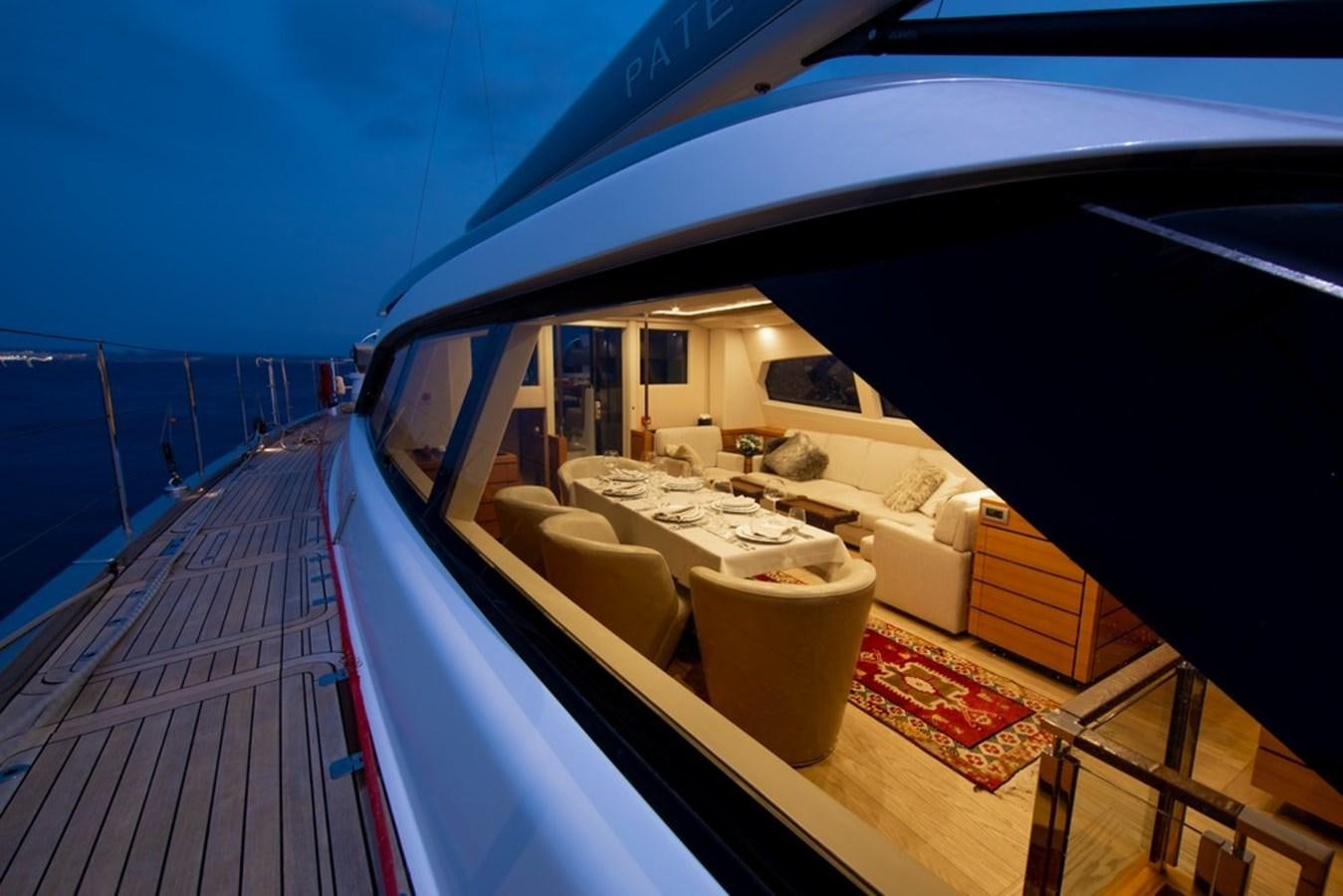 a boat on the water aboard PATEA Yacht for Sale