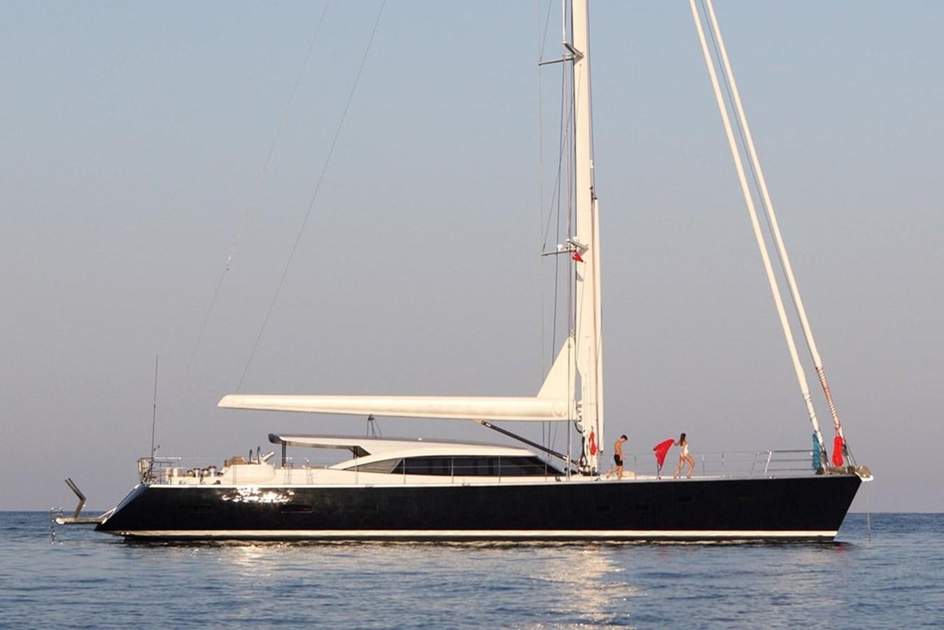 a sailboat on the water aboard PATEA Yacht for Sale