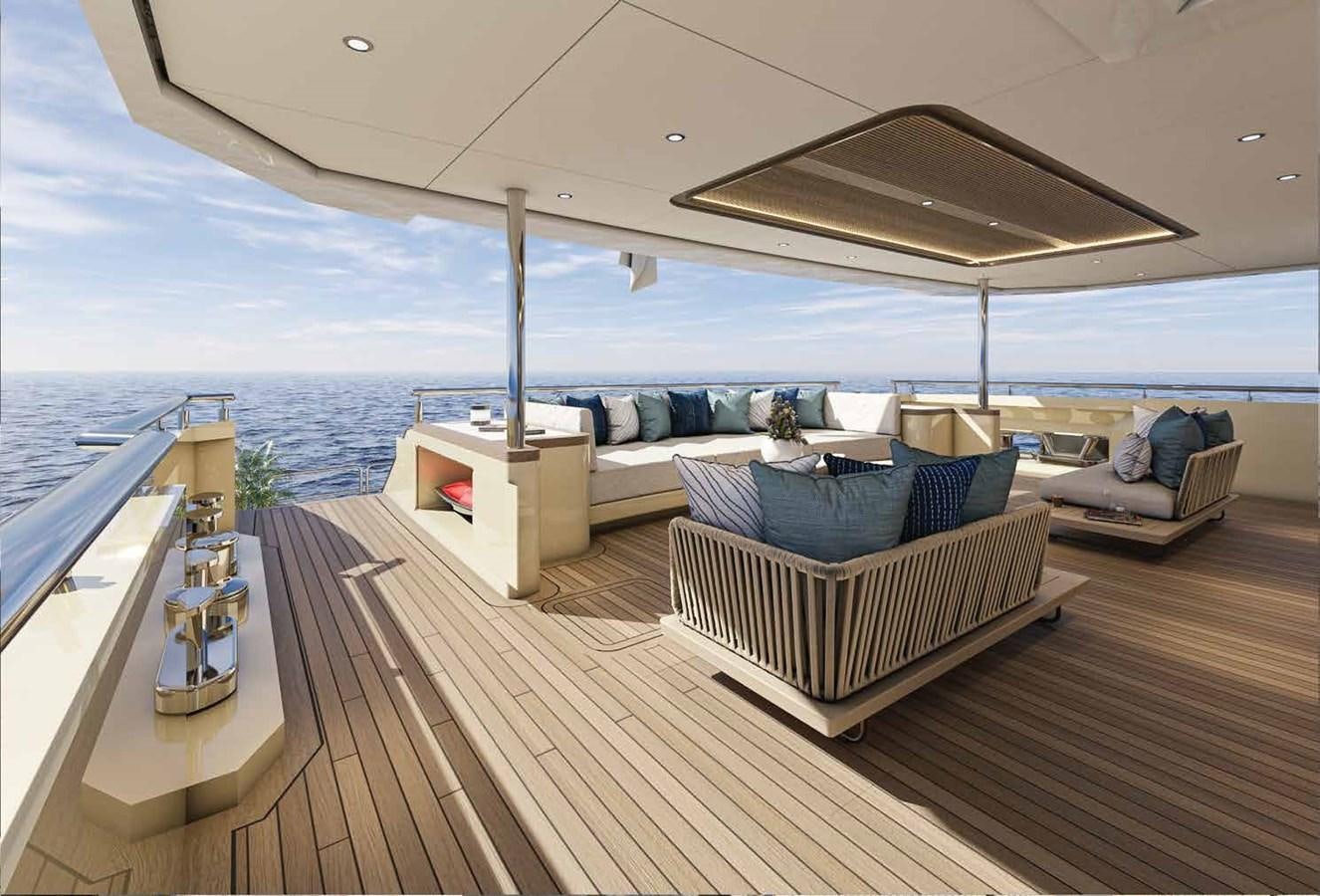 a deck with a couch and a large body of water aboard BILGIN 170 NB85 52M Yacht for Sale