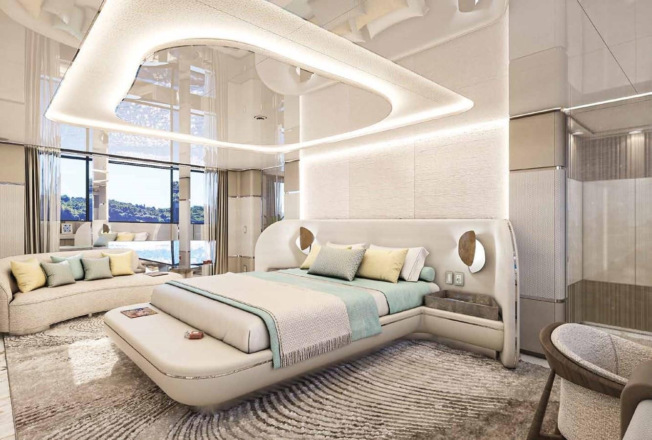 a room with a bed and a window aboard BILGIN 170 NB85 52M Yacht for Sale