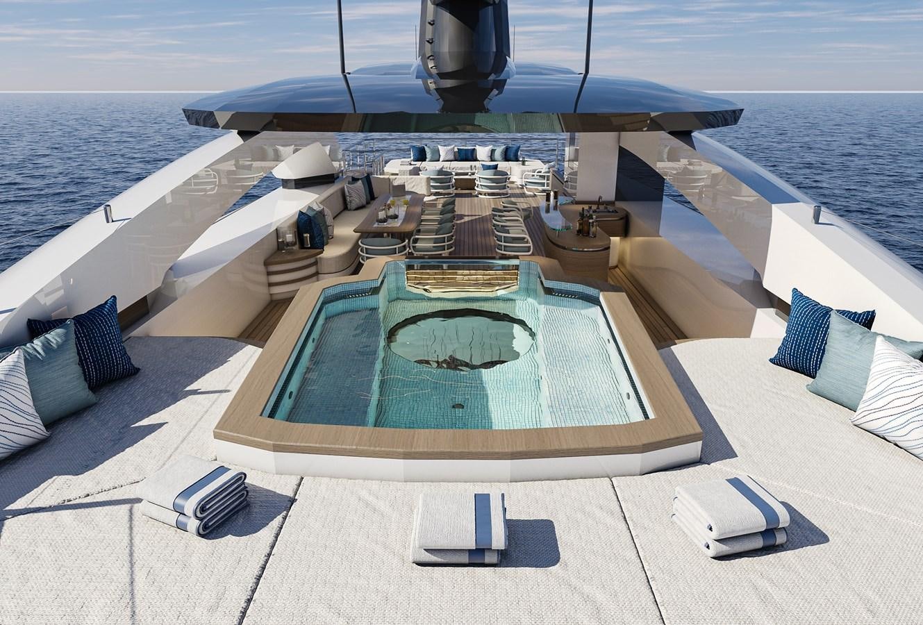 a pool on a deck aboard BILGIN 170 NB85 52M Yacht for Sale