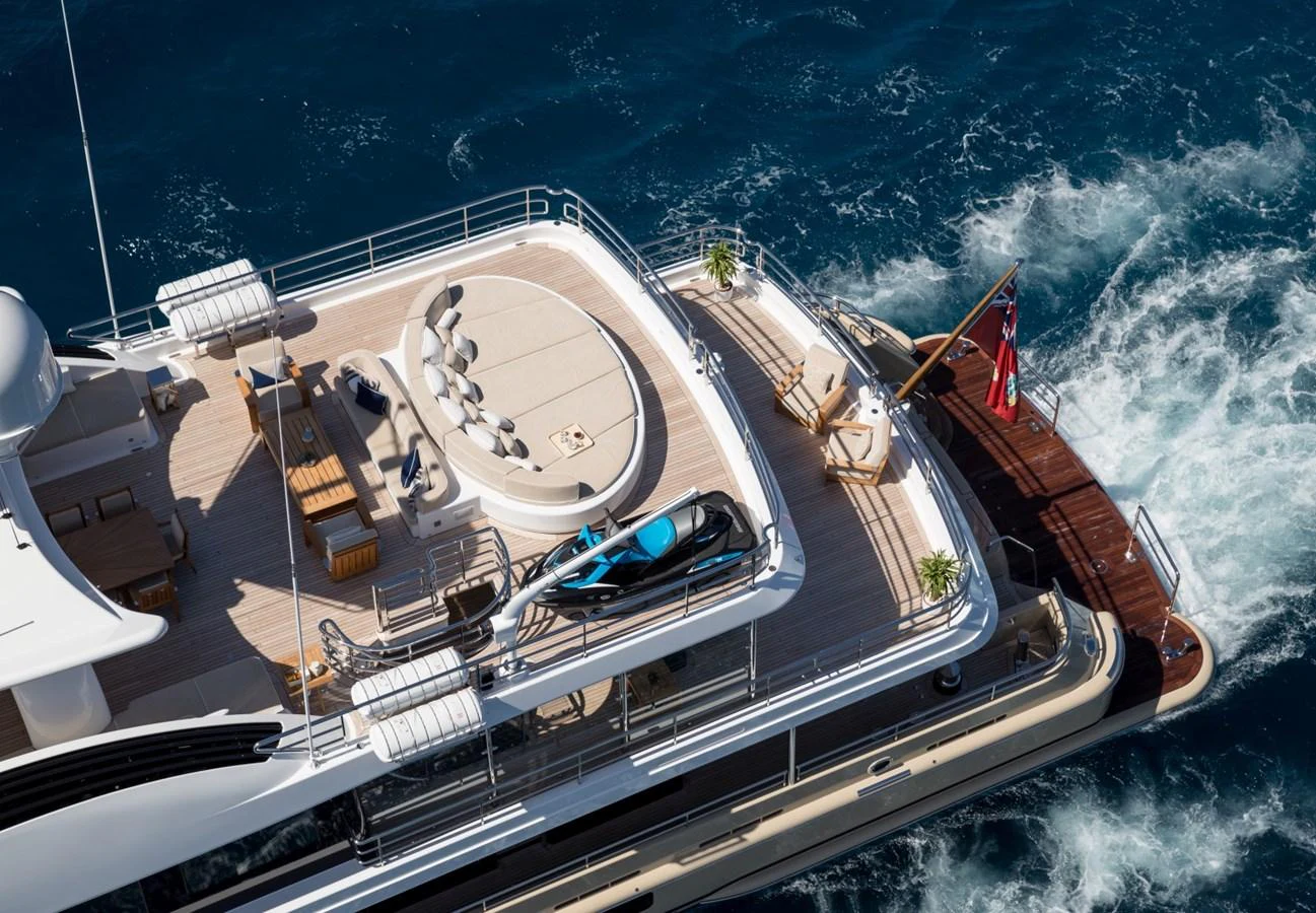 a ship on the water aboard LILI Yacht for Sale