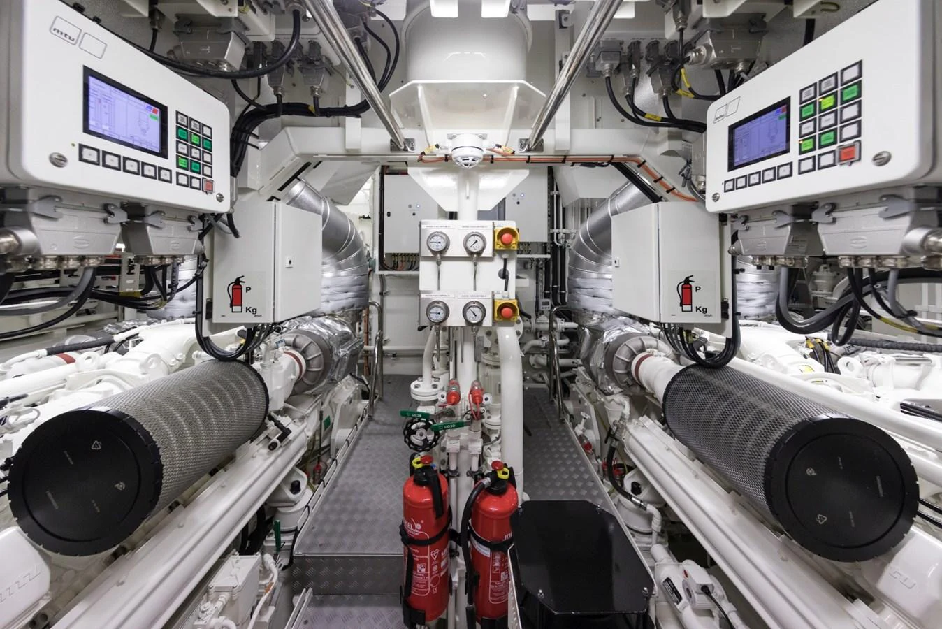 a machine in a room aboard LILI Yacht for Sale