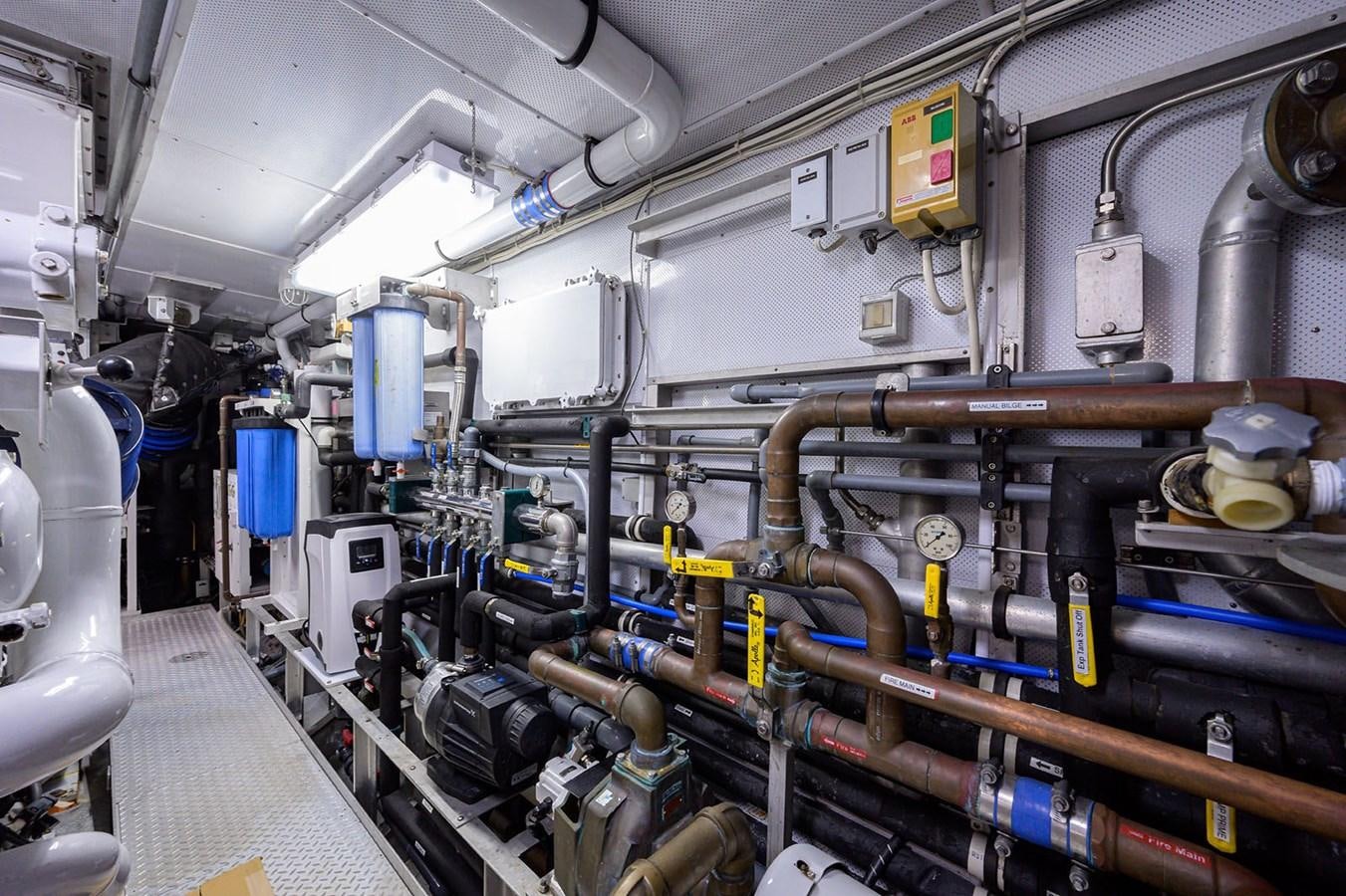 a room with machinery aboard IMPETUOUS Yacht for Sale