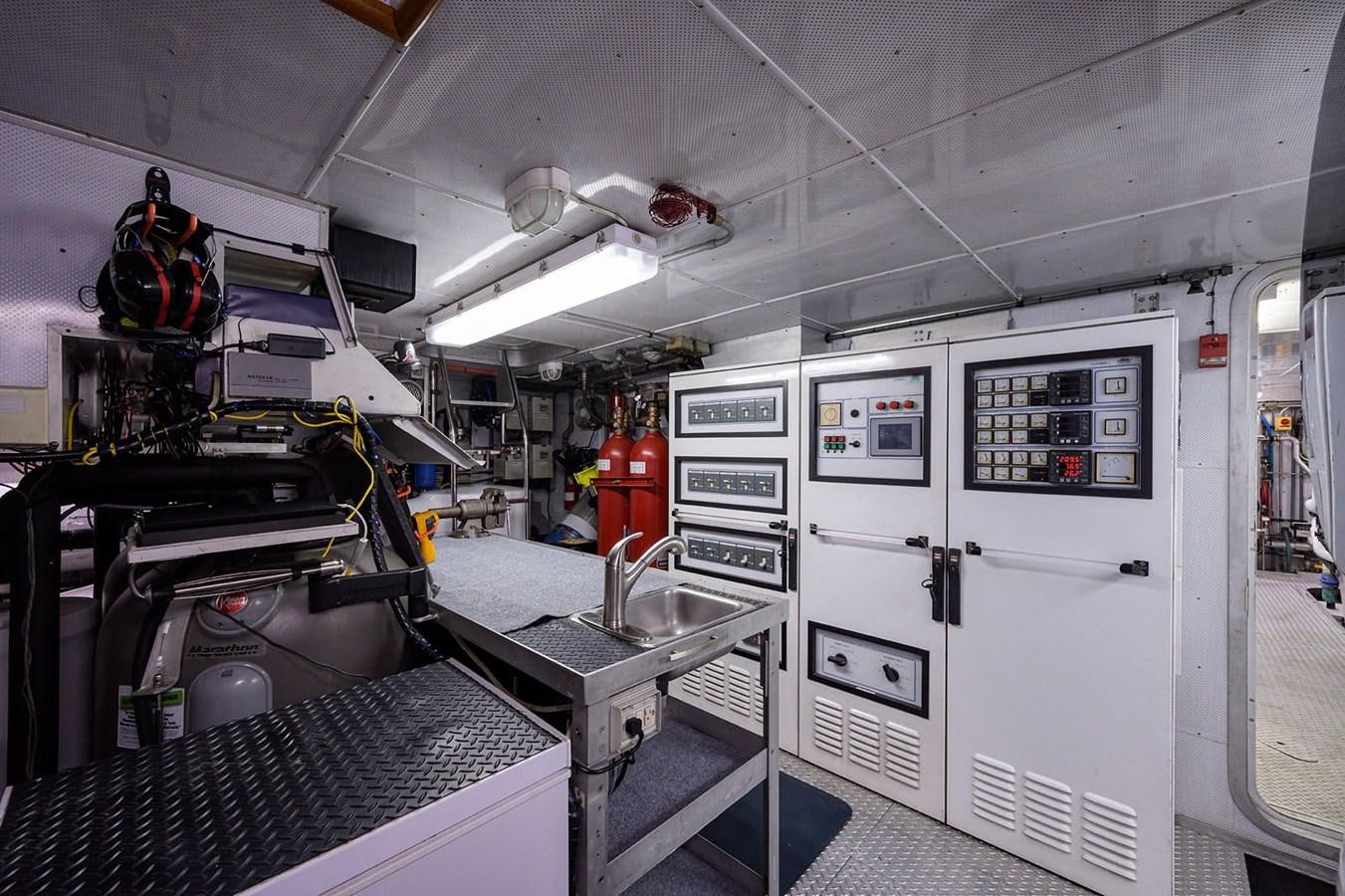 a room with equipment and equipment aboard IMPETUOUS Yacht for Sale