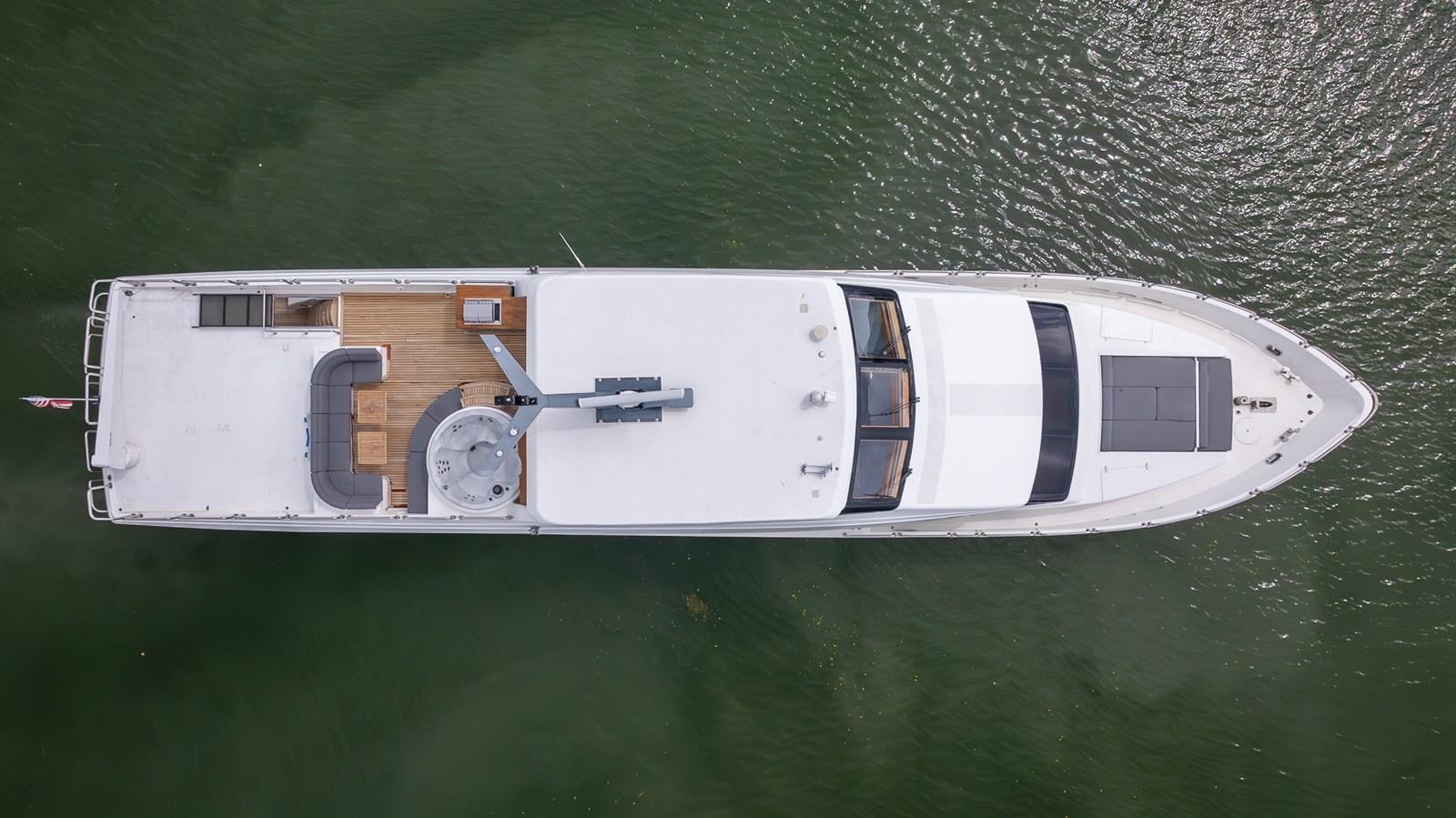 a white trailer with a door on it aboard OCEAN 1 Yacht for Sale