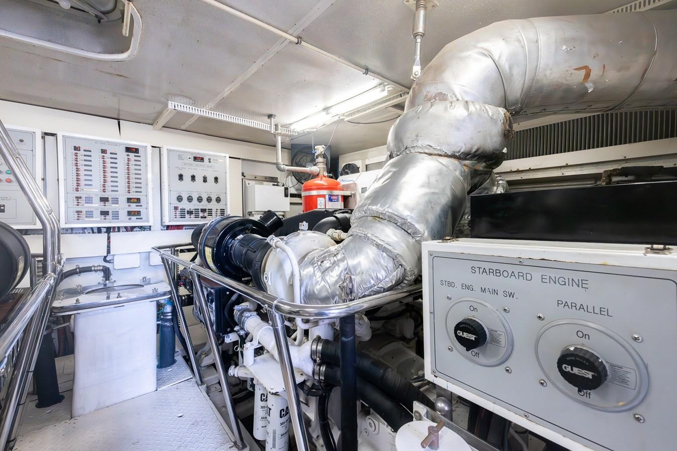 a close-up of a machine aboard OCEAN 1 Yacht for Sale