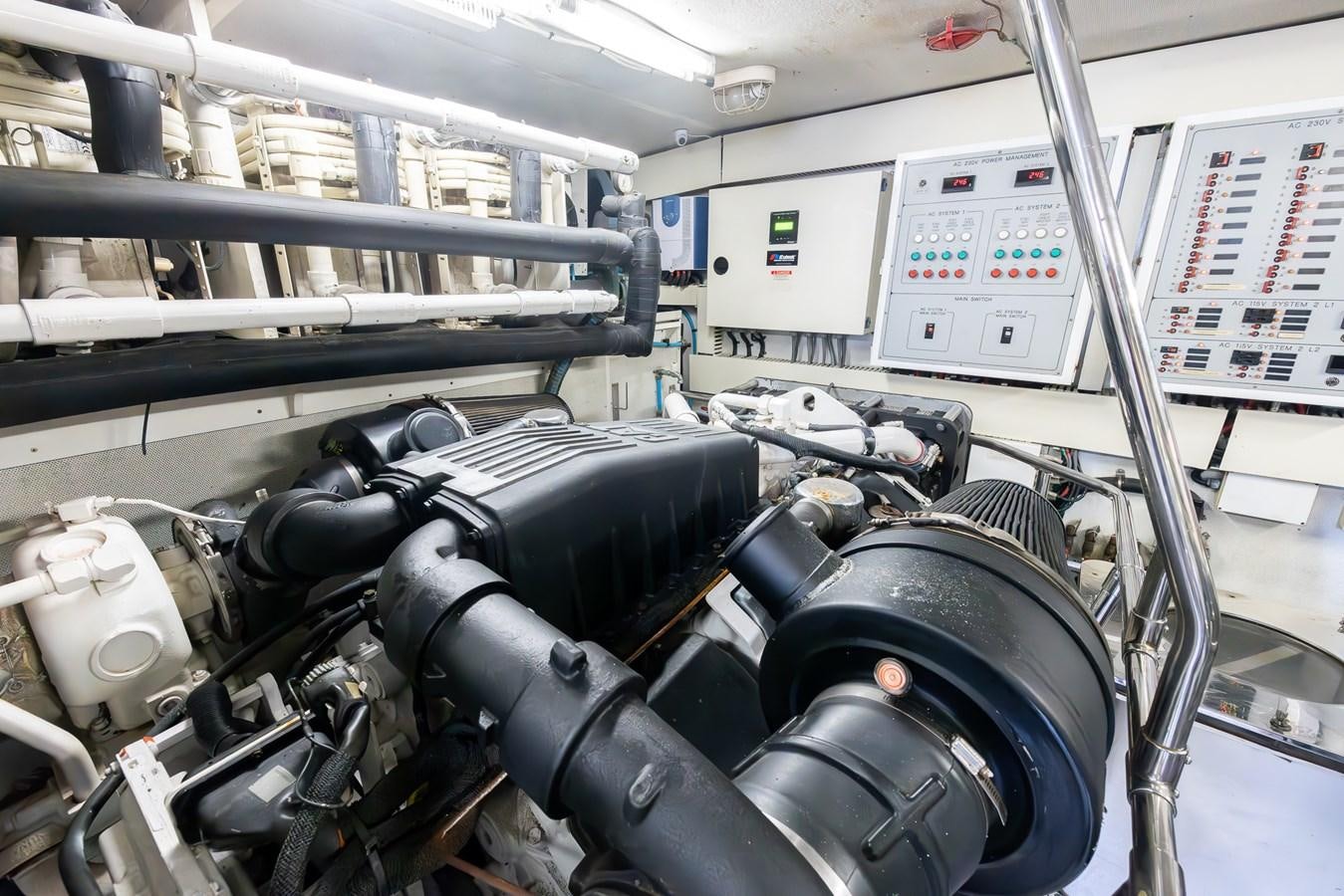 a machine in a factory aboard OCEAN 1 Yacht for Sale