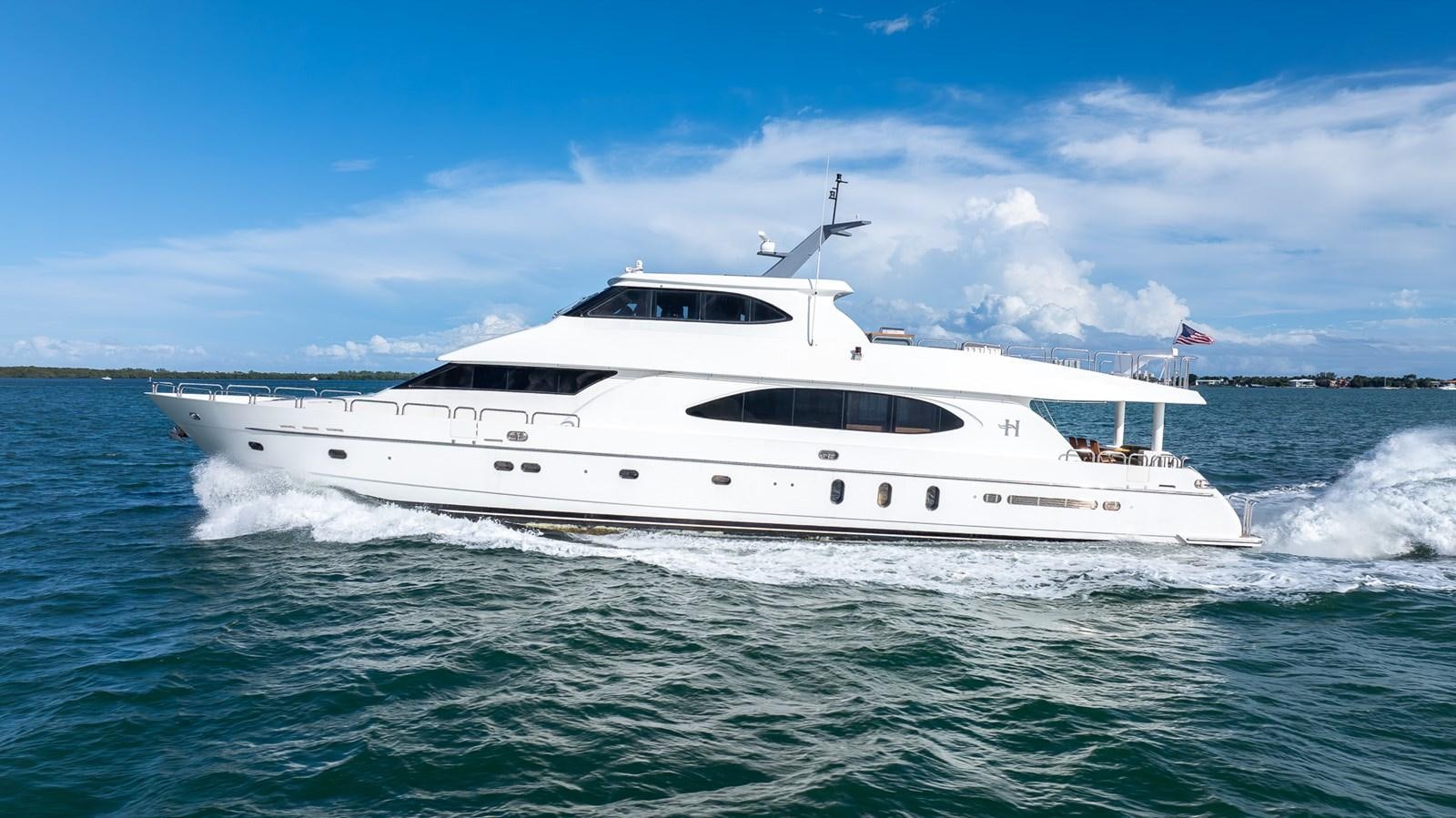 a white yacht on the water aboard OCEAN 1 Yacht for Sale