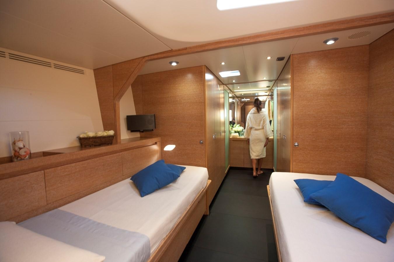 a person standing in a room aboard INTI CUBE Yacht for Sale