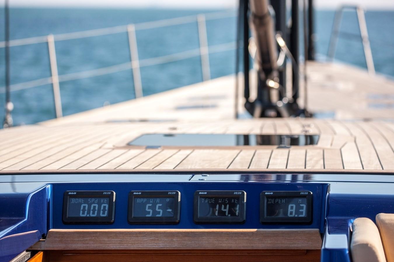 a dashboard of a car aboard INTI CUBE Yacht for Sale