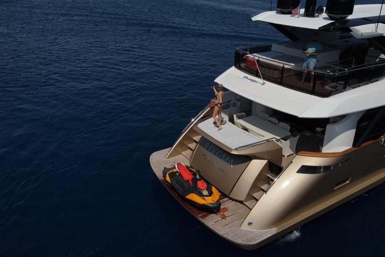 a boat with a person on it aboard REKOMA Yacht for Sale