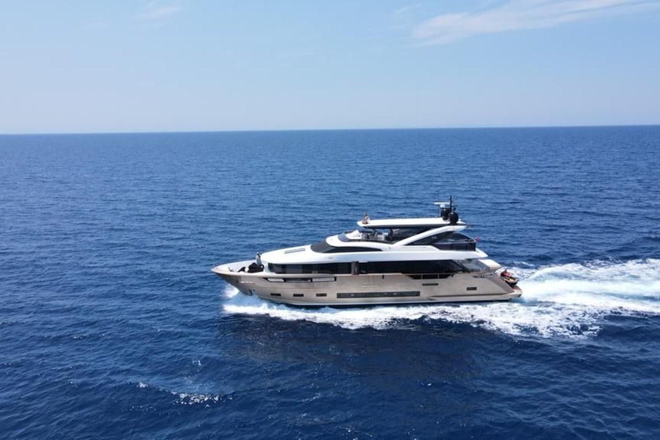 a white yacht in the water aboard REKOMA Yacht for Sale