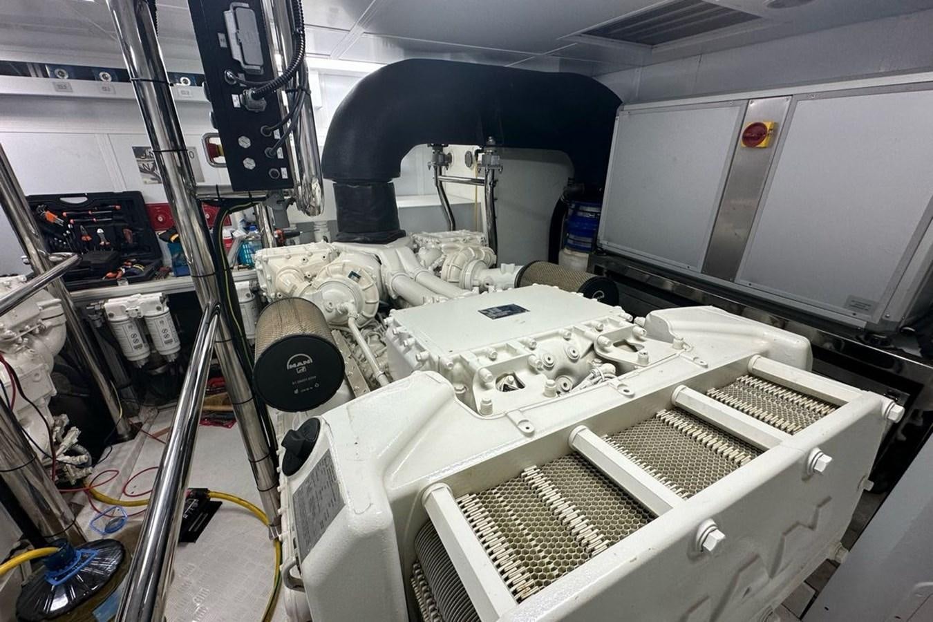 a machine with a large machine aboard REKOMA Yacht for Sale