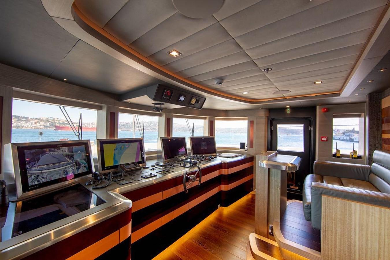 inside of a bus aboard STARBURST III Yacht for Sale