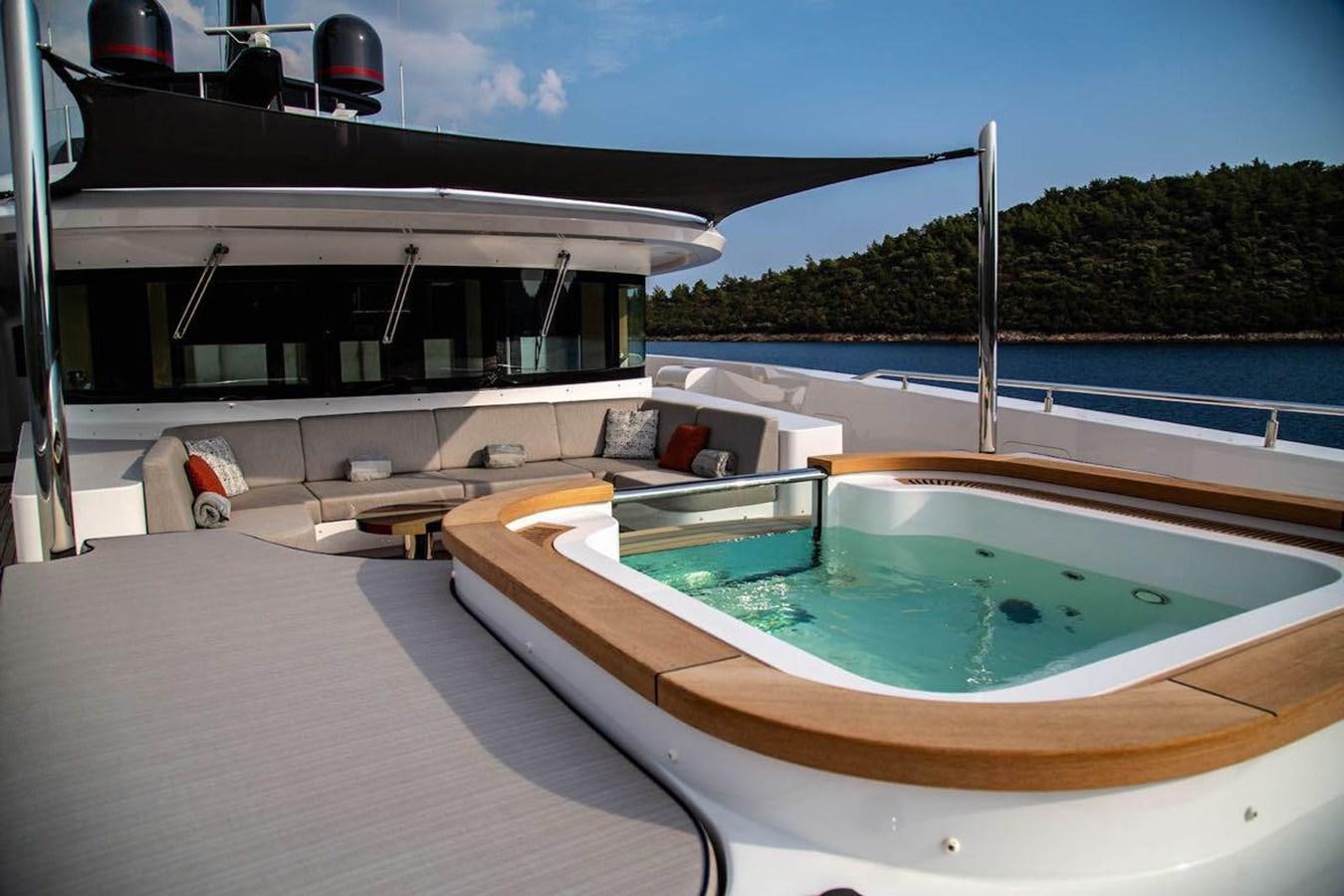 a pool on a boat aboard STARBURST III Yacht for Sale