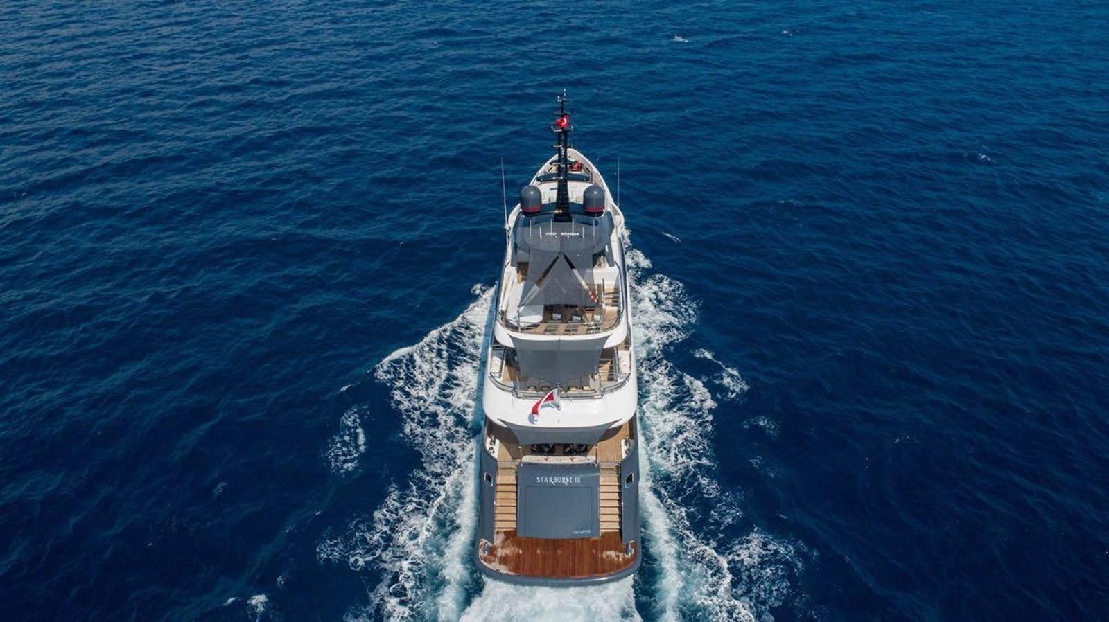 a ship in the water aboard STARBURST III Yacht for Sale