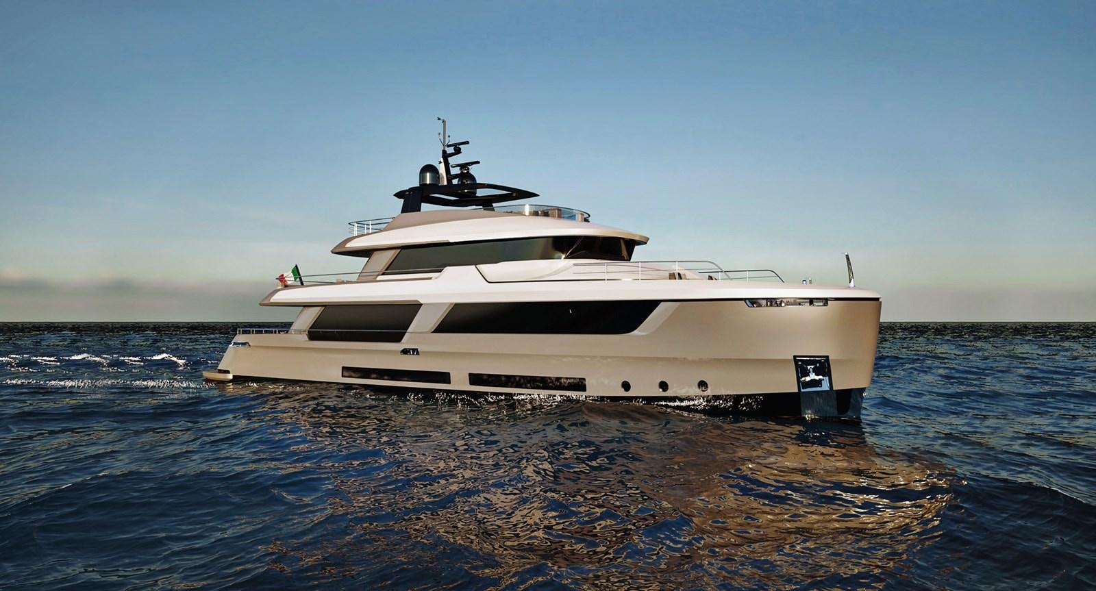 a white boat in the water aboard CLASSIC 30 Yacht for Sale