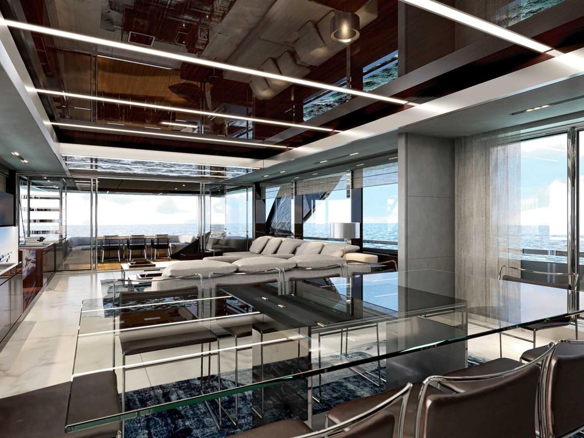 an office with many desks aboard TAKU Yacht for Sale