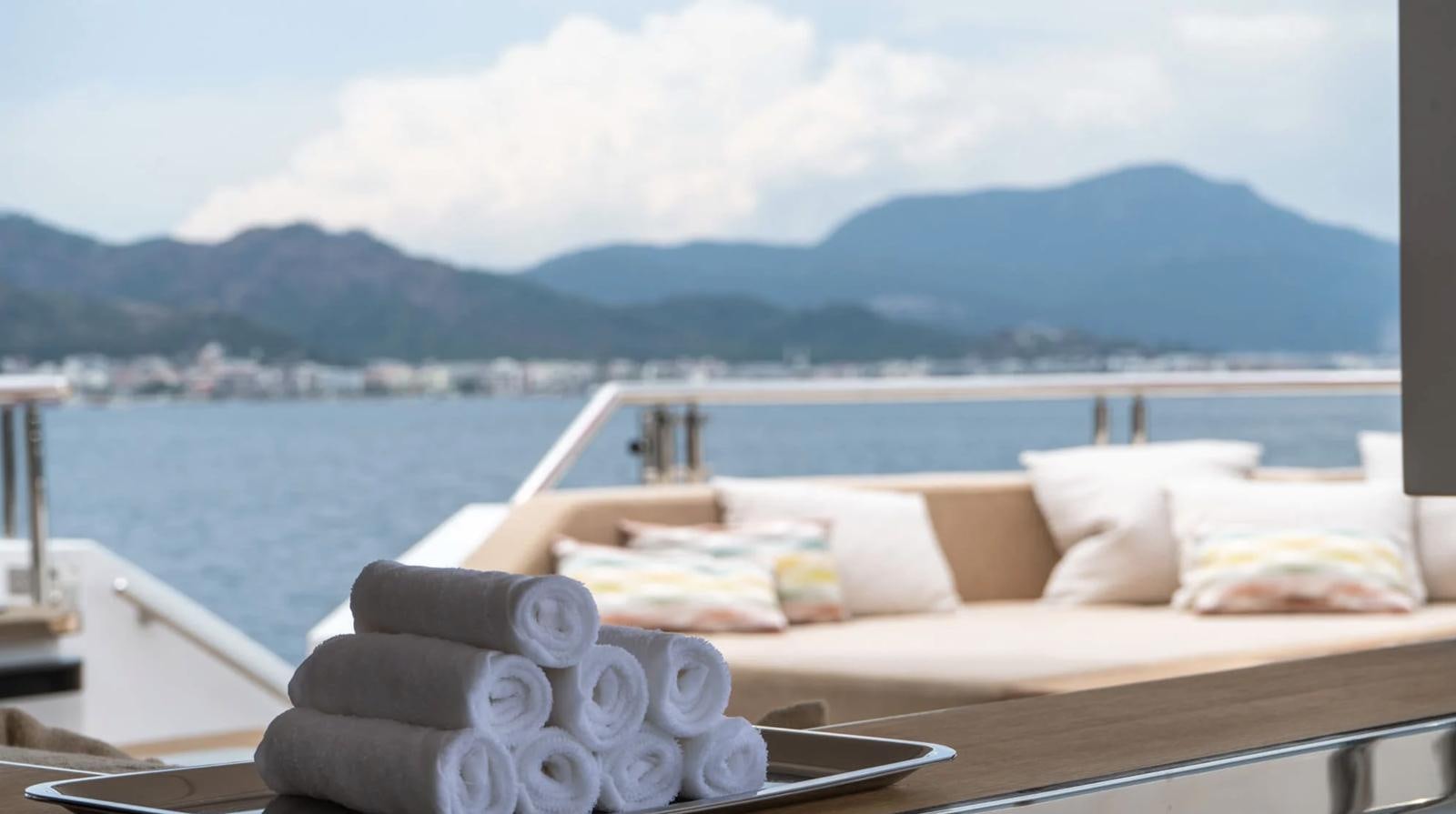 a bed on a boat aboard M 47 Yacht for Sale