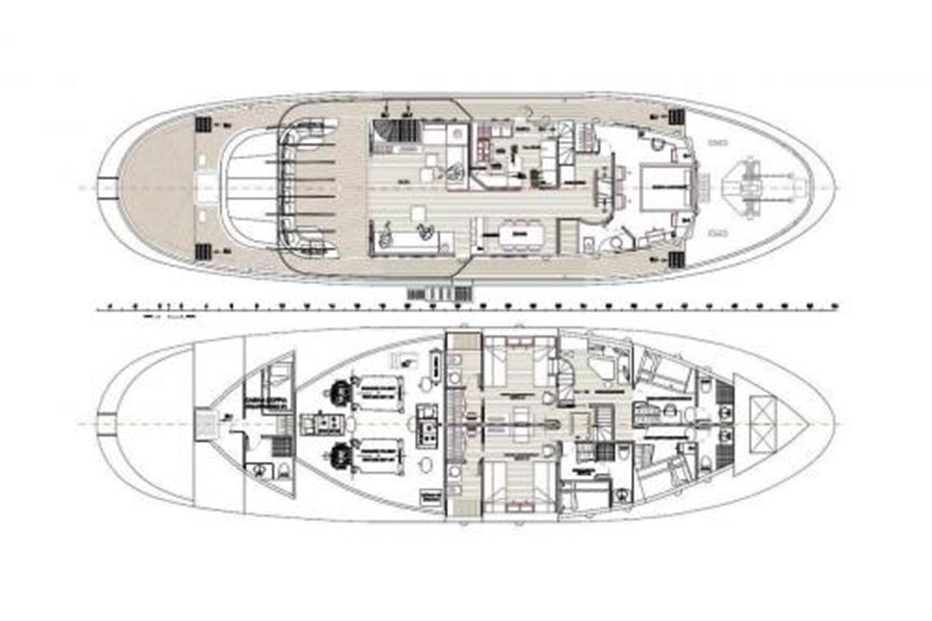 diagram, engineering drawing aboard VERVECE Yacht for Sale
