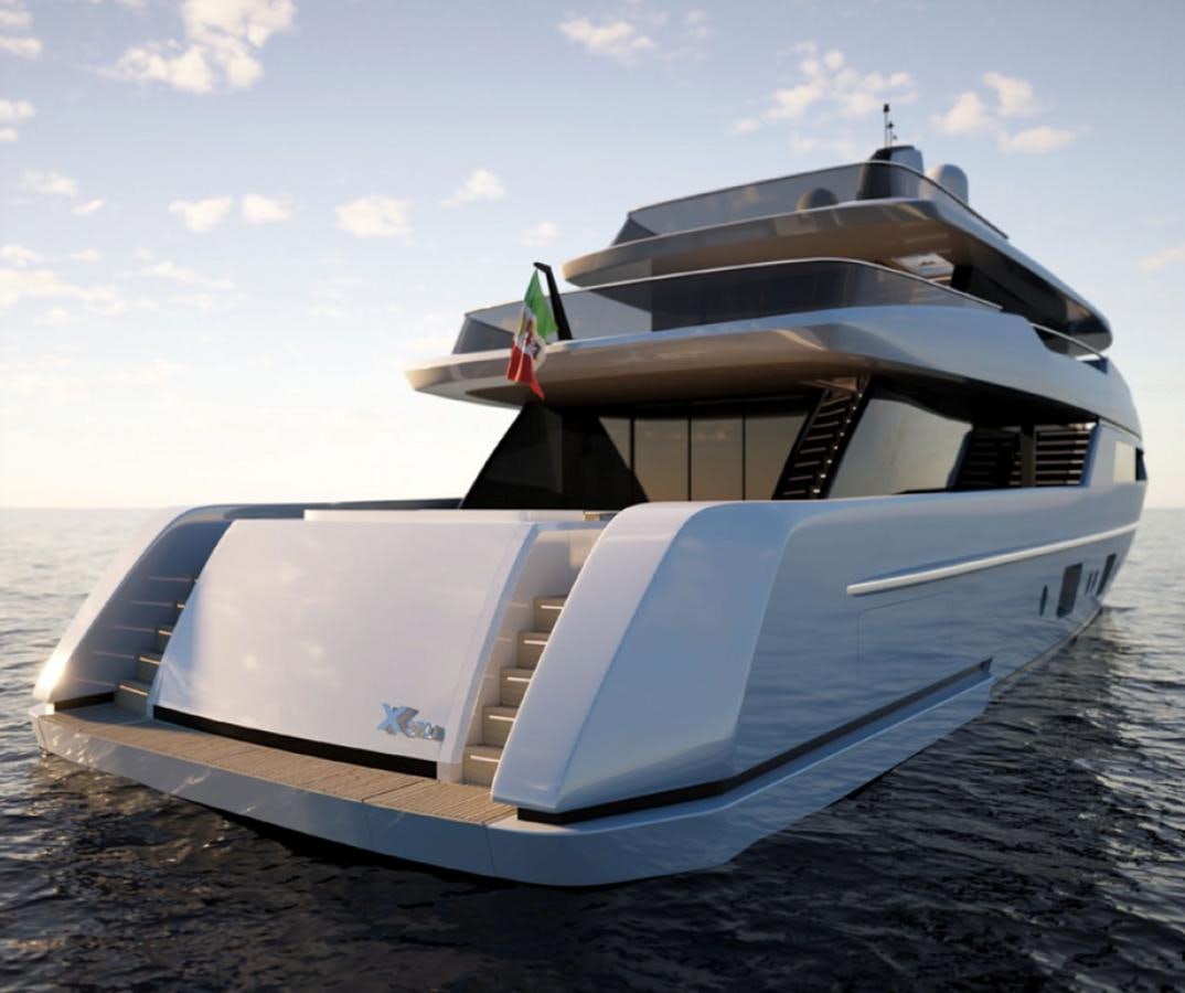a boat on the beach aboard X370 Yacht for Sale