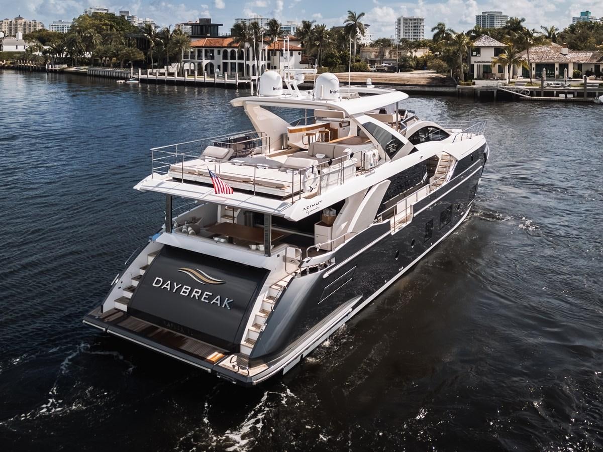 a ship on the water aboard DAYBREAK Yacht for Sale