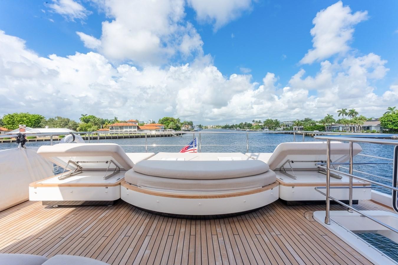 a boat on a dock aboard DAYBREAK Yacht for Sale