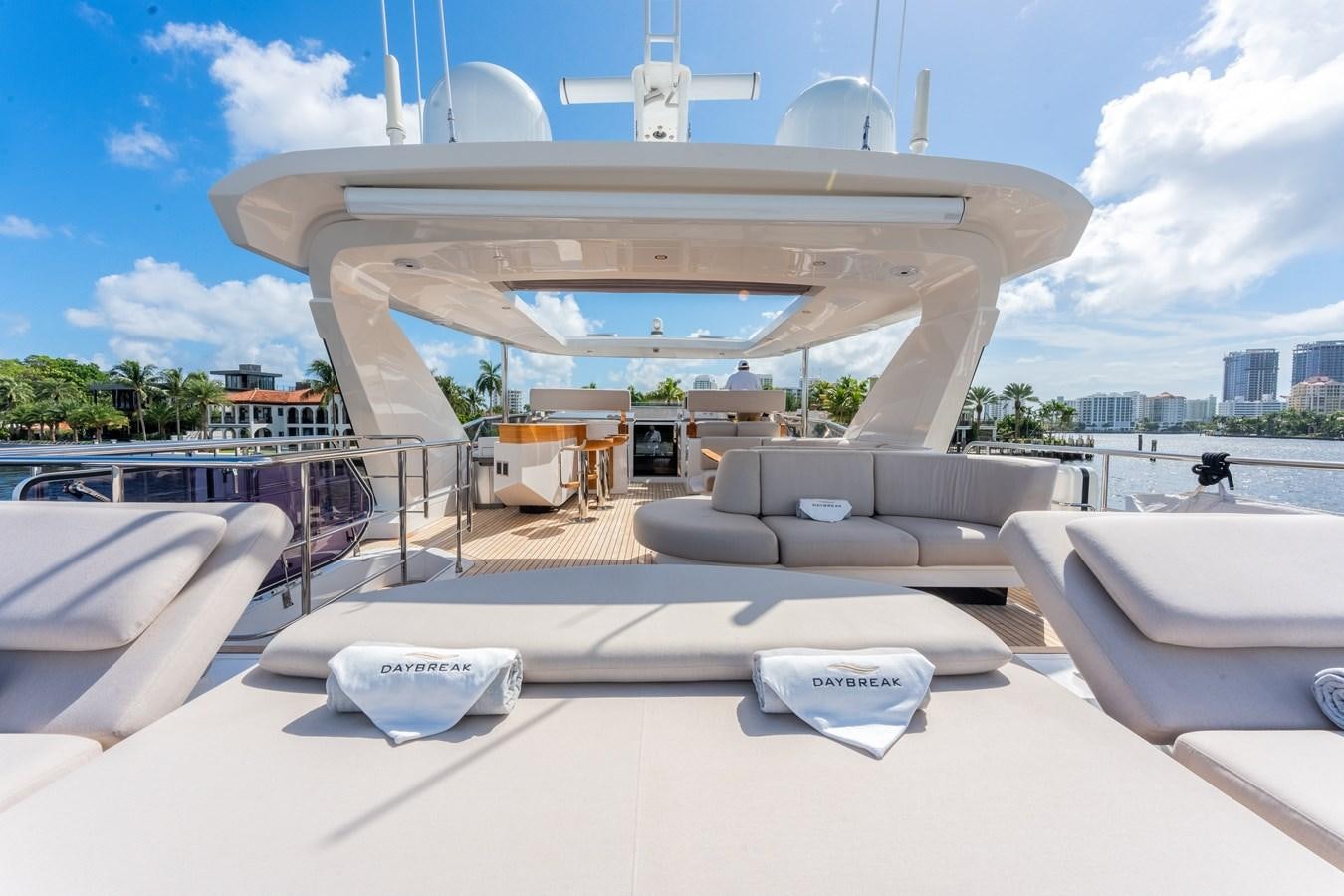 a large white building with a large white dome and a white roof aboard DAYBREAK Yacht for Sale